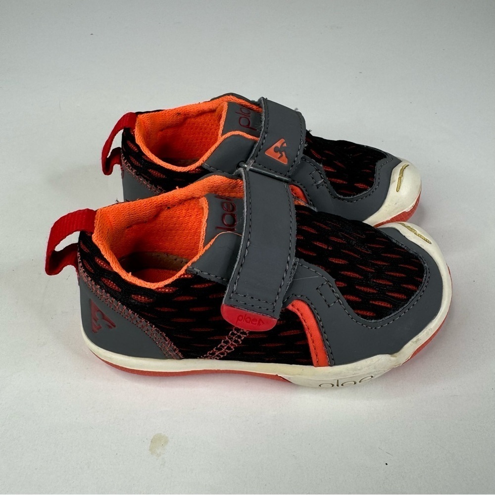 Plae Toddler Ty Voltage Gray Orange Sneakers Size 6